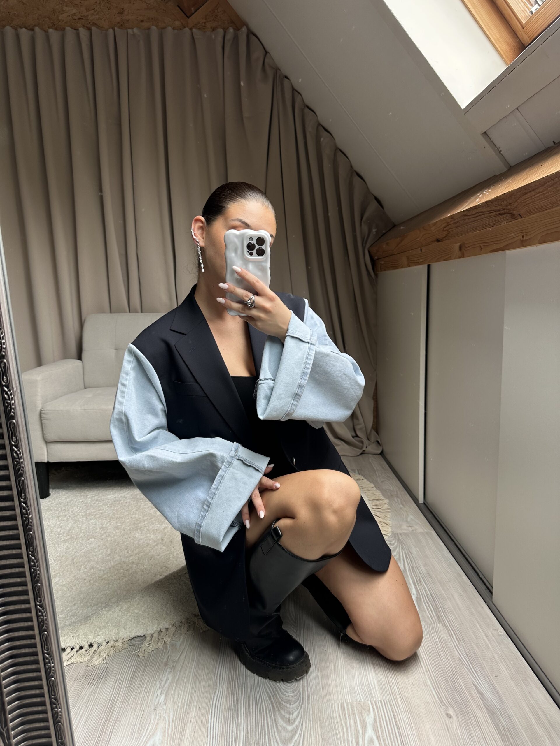Riviera Denim Oversized Blazer - L - Afbeelding 2