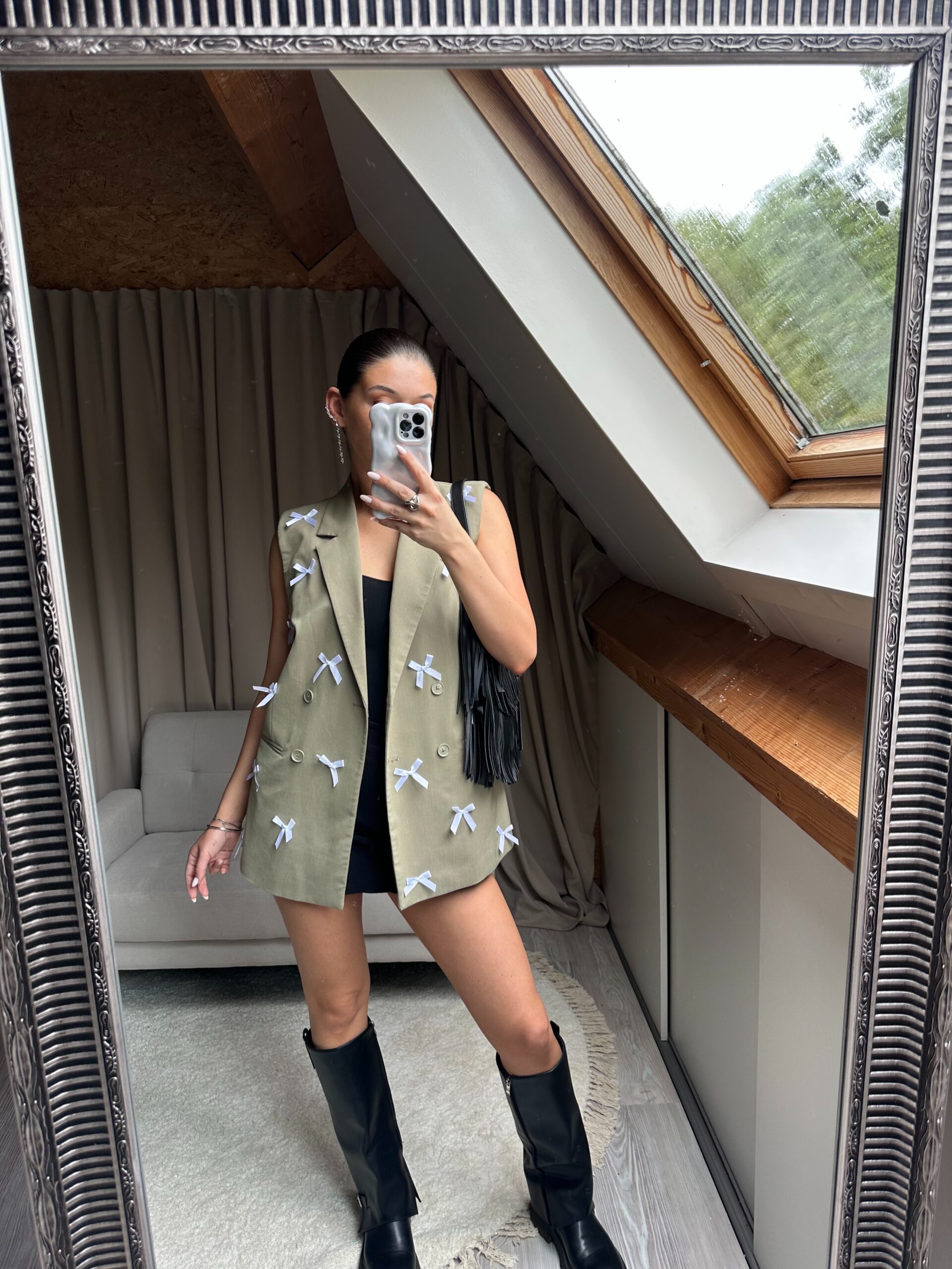 Jade Bow Vest Blazer - M - Afbeelding 3
