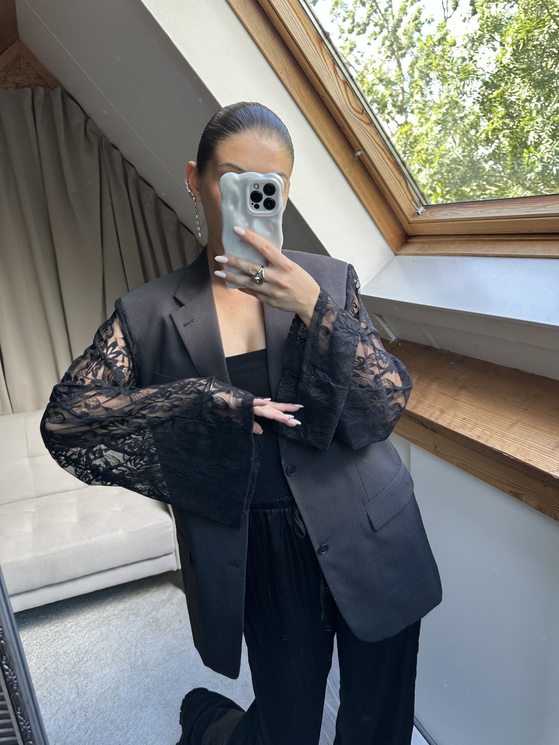 Noir Veil Blazer - M/L - Afbeelding 3