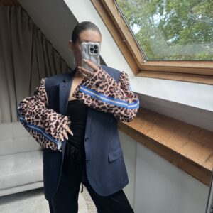 Riviera Panther Oversized Blazer - L